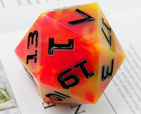 Single 20 Sisi Glowing Resin Game Dice DND COC TRPG