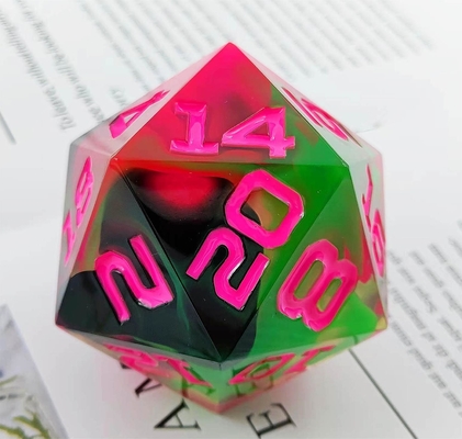 Single 20 Sisi Glowing Resin Game Dice DND COC TRPG