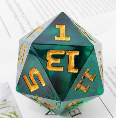 Single 20 Sisi Glowing Resin Game Dice DND COC TRPG