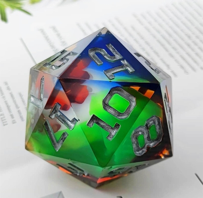 Single 20 Sisi Glowing Resin Game Dice DND COC TRPG