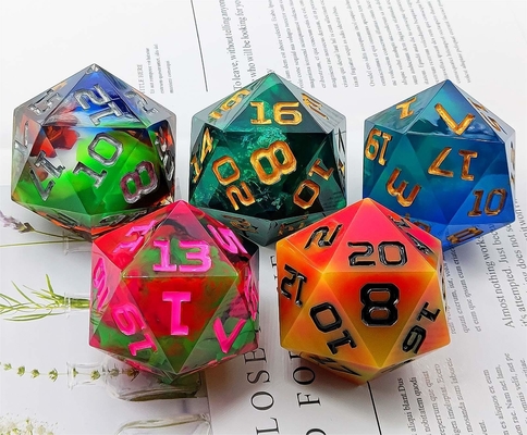 Single 20 Sisi Glowing Resin Game Dice DND COC TRPG