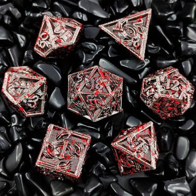 Luxury Metal Polyhedral Dice 8 Active Colors TRPG Dungeons And Dragons Dnd Metal Dice Set