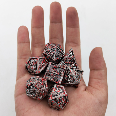 Luxury Metal Polyhedral Dice 8 Active Colors TRPG Dungeons And Dragons Dnd Metal Dice Set