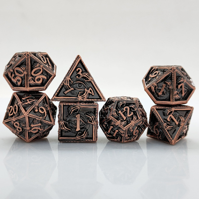 Luxury Metal Polyhedral Dice 8 Active Colors TRPG Dungeons And Dragons Dnd Metal Dice Set