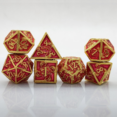 Luxury Metal Polyhedral Dice 8 Active Colors TRPG Dungeons And Dragons Dnd Metal Dice Set