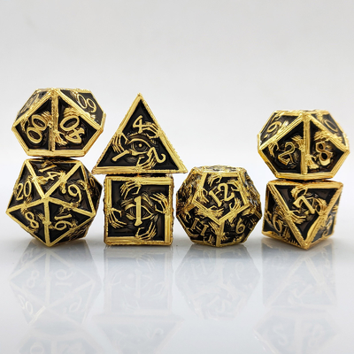 Luxury Metal Polyhedral Dice 8 Active Colors TRPG Dungeons And Dragons Dnd Metal Dice Set
