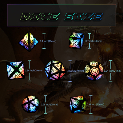 Plastik LED Bercahaya dadu Rechargeable Sepak Bola Meja Permainan Multi-Faced Dice Set