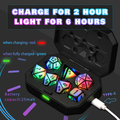 Ultra Long Standby LED Game Rechargeable Dice Set Naga Dan Dungeon