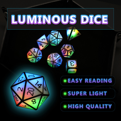 Ultra Long Standby LED Game Rechargeable Dice Set Naga Dan Dungeon