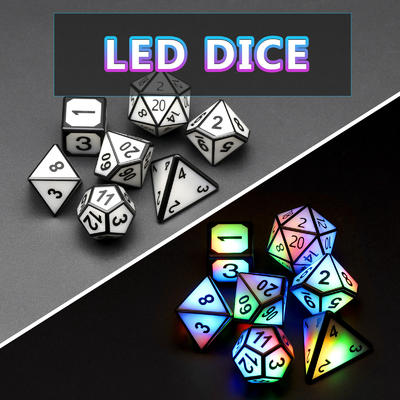 Ultra Long Standby LED Game Rechargeable Dice Set Naga Dan Dungeon
