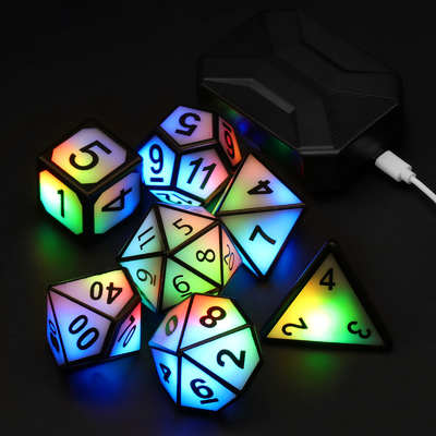 Ultra Long Standby LED Game Rechargeable Dice Set Naga Dan Dungeon