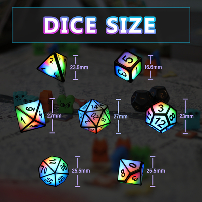 Ultra Long Standby LED Game Rechargeable Dice Set Naga Dan Dungeon