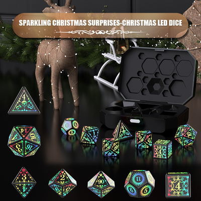 Christmas Elements LED Game Dice Set Dragon Dan Dungeon