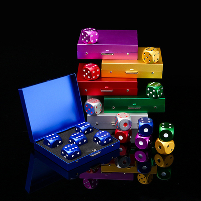 Portable Round 16mm Color Metal Dice Set Creative Leisure Aluminium Alloy Dice