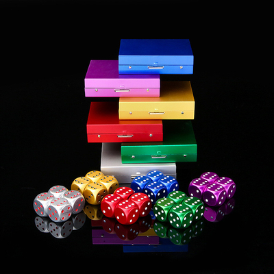 Portable Round 16mm Color Metal Dice Set Creative Leisure Aluminium Alloy Dice