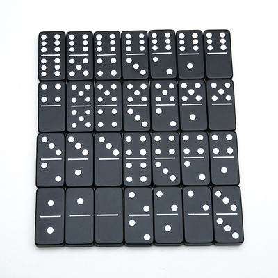 Double 6 Six Metal Domino Set Dengan 28 Giant Aluminium Alloy Domino Blocks Laser Printed Desktop Game