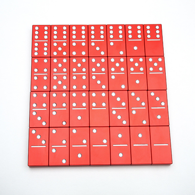 Double 6 Six Metal Domino Set Dengan 28 Giant Aluminium Alloy Domino Blocks Laser Printed Desktop Game