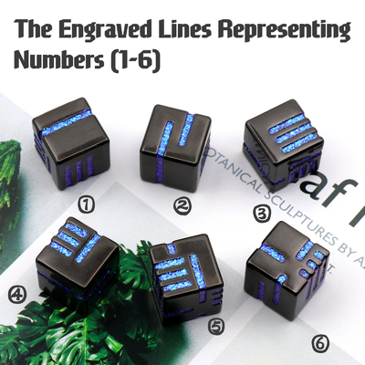 Metal Six-sided Dice Colored Table Game Running Group Toy Script Kill DND Naga dan Dungeon Props