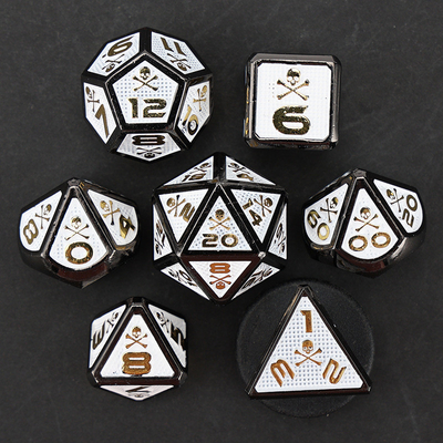 7 Skeleton Dice, Multi Faced Digital Color DND Board Game, Dragon dan Dungeon