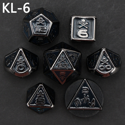 7 Skeleton Dice, Multi Faced Digital Color DND Board Game, Dragon dan Dungeon