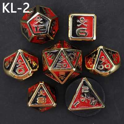 7 Skeleton Dice, Multi Faced Digital Color DND Board Game, Dragon dan Dungeon