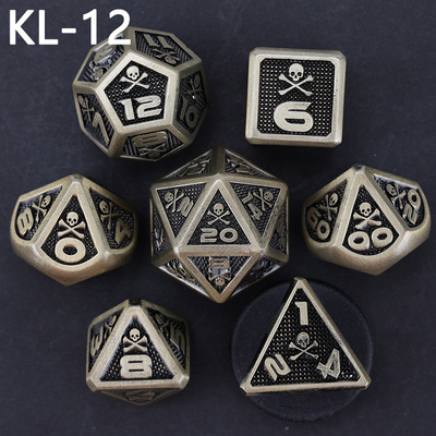 7 Skeleton Dice, Multi Faced Digital Color DND Board Game, Dragon dan Dungeon