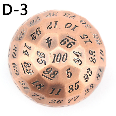 Berwarna Solid 100D Metal Dice Set Dungeon dan Dragon DND # RPG # COC