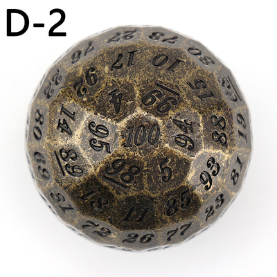 Berwarna Solid 100D Metal Dice Set Dungeon dan Dragon DND # RPG # COC