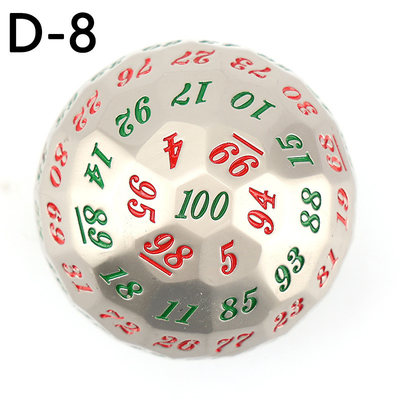 Berwarna Solid 100D Metal Dice Set Dungeon dan Dragon DND # RPG # COC