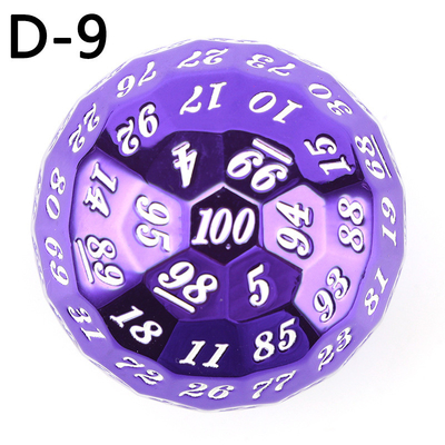 Berwarna Solid 100D Metal Dice Set Dungeon dan Dragon DND # RPG # COC