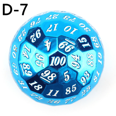 Berwarna Solid 100D Metal Dice Set Dungeon dan Dragon DND # RPG # COC
