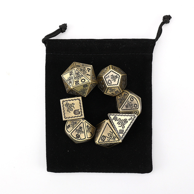Electroplated Vintage Color Octopus Metal Dnd Dice Set Naga dan Naga Catur Game Catur