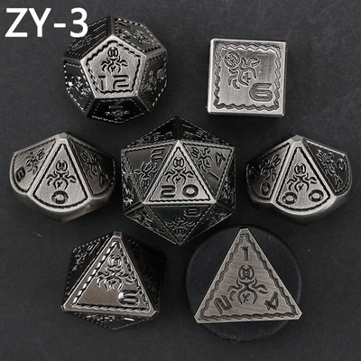 Electroplated Vintage Color Octopus Metal Dnd Dice Set Naga dan Naga Catur Game Catur