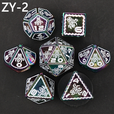 Electroplated Vintage Color Octopus Metal Dnd Dice Set Naga dan Naga Catur Game Catur