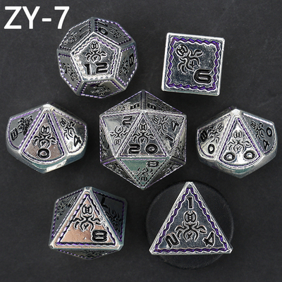 Electroplated Vintage Color Octopus Metal Dnd Dice Set Naga dan Naga Catur Game Catur