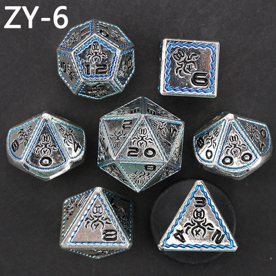 Electroplated Vintage Color Octopus Metal Dnd Dice Set Naga dan Naga Catur Game Catur