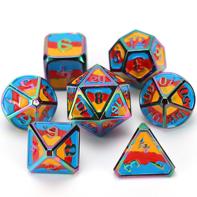 Custom logam dan plastik dadu D20 permainan D &amp; D poliedron DND dadu set RPG dadu