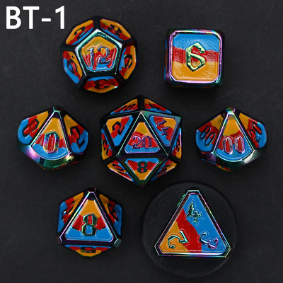 Custom logam dan plastik dadu D20 permainan D &amp; D poliedron DND dadu set RPG dadu