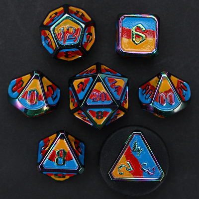Custom logam dan plastik dadu D20 permainan D &amp; D poliedron DND dadu set RPG dadu