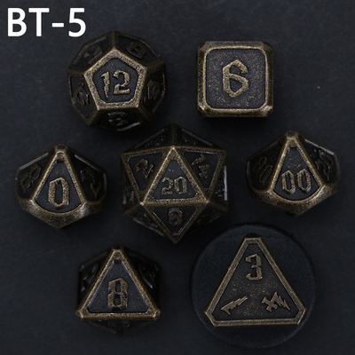 Custom logam dan plastik dadu D20 permainan D &amp; D poliedron DND dadu set RPG dadu