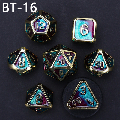 Custom logam dan plastik dadu D20 permainan D &amp; D poliedron DND dadu set RPG dadu