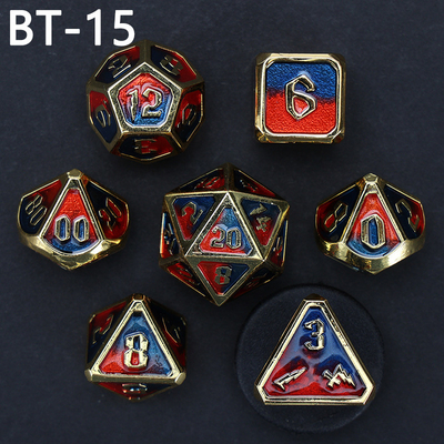 Custom logam dan plastik dadu D20 permainan D &amp; D poliedron DND dadu set RPG dadu