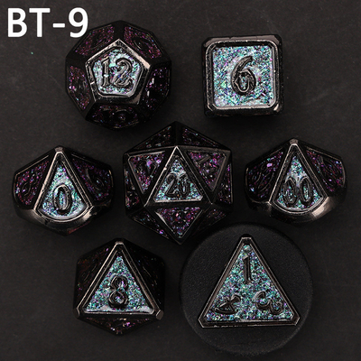 Custom logam dan plastik dadu D20 permainan D &amp; D poliedron DND dadu set RPG dadu