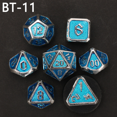 Custom logam dan plastik dadu D20 permainan D &amp; D poliedron DND dadu set RPG dadu