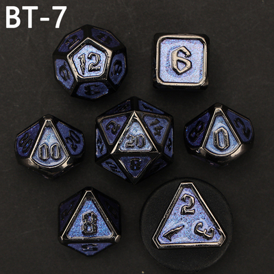 Custom logam dan plastik dadu D20 permainan D &amp; D poliedron DND dadu set RPG dadu