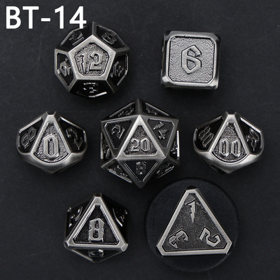 Custom logam dan plastik dadu D20 permainan D &amp; D poliedron DND dadu set RPG dadu