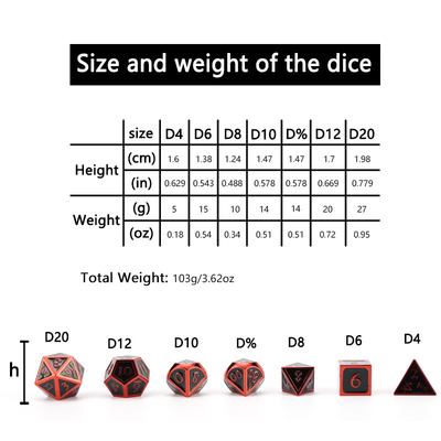 Custom metal solid dice D20 game D &amp; D polyhedron DND dadu set RPG dadu