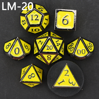 Custom metal solid dice D20 game D &amp; D polyhedron DND dadu set RPG dadu