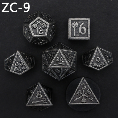 Set dadu poliedral yang dapat disesuaikan permainan dadu peran RPG Dungeon dan Dragon set permainan papan