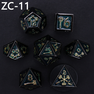 Set dadu poliedral yang dapat disesuaikan permainan dadu peran RPG Dungeon dan Dragon set permainan papan